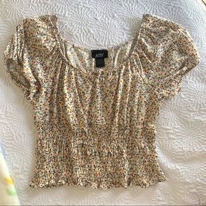 Just Polly Floral Crop top size large